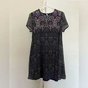 Ecote Blue and Red Mini Dress